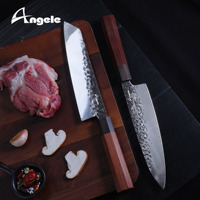 Ensemble de couteaux japonais en acier AUS-10, couteau de chef Gyuto avec manche en bois, dureté 60 Rockwell, finition hautement polie, ambidextre
