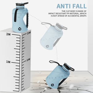 Nueva Botella de <span class=keywords><strong>Agua</strong></span> Deportiva PETG 2026, 2.2L, Grado Alimenticio, Libre de BPA, Ecológica, con Pajita, Acabado Mate Pintado con Spray, Portátil para Gimnasio - Product Image 5