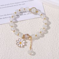 Gelang Pesona Berlapis Warna Daisy Kartun, Kecil Segar Manis, Hadiah Ulang Tahun untuk Mahasiswi/Pacar, Bahan Utama Paduan Logam Mutiara