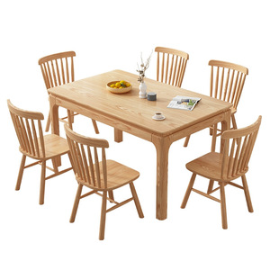 Solid Wood Rectangle <b>Dining</b> <b>Table</b> Nordic Minimalist Style Stable Framework Structure For <b>Dining</b> Room - Product Image 3