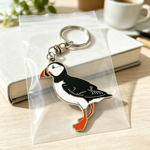Porte-clés promotionnels personnalisés, breloques en métal émaillé souple, motif mouette atlantique, accessoires pour souvenirs de voyage - Product Image 4