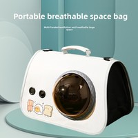 Sac de transport pour animaux de compagnie en PU, grand, luxueux, imperméable, coupe-vent, respirant, avec fermeture éclair, portable, capsule spatiale, pliable, léger