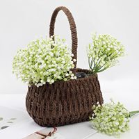 Bouquet de mariée en gypsophile simulé, fleurs artificielles en plastique pour la décoration de mariage