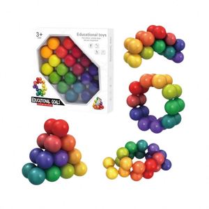 ลูกบอลพลาสติก 3 มิติ สีสันสดใส ของเล่นเสริมพัฒนาการ คลายเครียด สำหรับคริสต์มาส เหมาะสำหรับเด็กอายุ 6 ปีขึ้นไป - Product Image 3