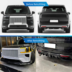 Kit carrosserie en fibre de carbone pour modification et amélioration de voiture 2025 : Lame de pare-chocs avant/arrière, jupes latérales, extension d'aile, spoiler arrière supérieur pour Zeekr 9X - Product Image 2