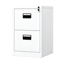 Armoire de classement métallique moderne à 2 tiroirs, en acier, pour le rangement d'archives à domicile ou au bureau, personnalisable