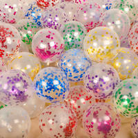 Ballons en latex remplis de confettis festifs, globos de haute qualité garnis de confettis pour une décoration de fête époustouflante