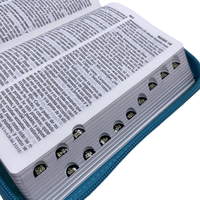 Bible personnalisée à couverture rigide gaufrée avec fermeture éclair et index de remerciement – Cuir PU et marqueur à ruban – Cadeaux d'église en gros