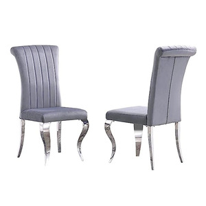เก้าอี้สีดำสำหรับโต๊ะอาหารทันสมัยห้องรับประทานอาหารเก้าอี้กำมะหยี่ - Product Image 5