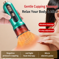 Masseur à ventouses électrique, aspiration sous vide, Gua Sha, 16 niveaux de chauffage, lumière rouge, impulsions EMS, rechargeable, portable, massage corporel, OEM