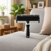 Brosse anti-poils réutilisable à énergie statique en ABS et fibres de polyester, portable, pour lits, tapis et canapés