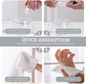 Serviette de bain compressée jetable en coton, douce et durable, pour voyage, camping, hôtel, salon de beauté - Product Image 6