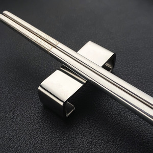 Soporte para palillos de acero inoxidable, forma de puente cuadrado, estante duradero para vajilla, para uso doméstico y en hoteles - Product Image 4