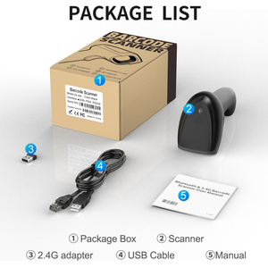 Xincode cầm tay 1D Máy quét mã vạch không dây Bluetooth mã vạch quét súng đầu đọc laser cho bệnh viện hàng tồn kho nhận quần áo - Product Image 6