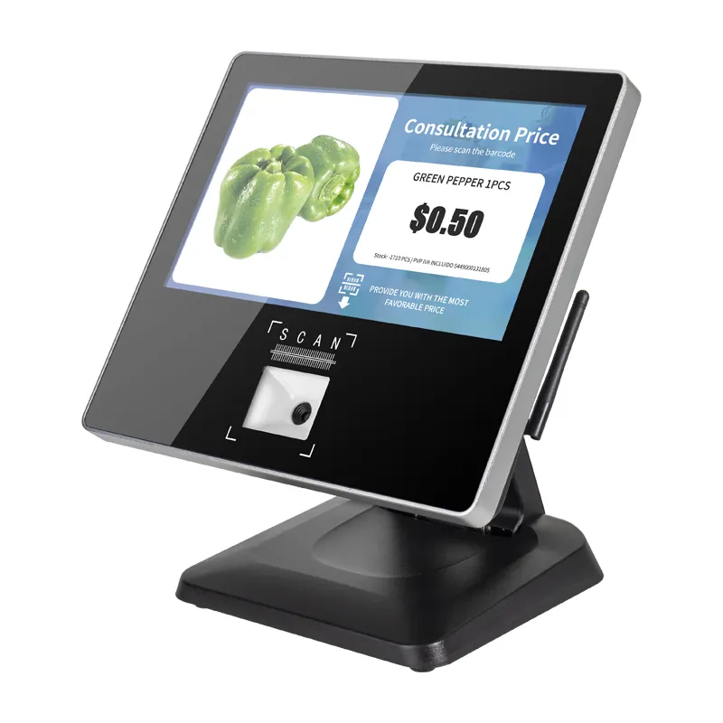 FYJ-IM102 11.6 Inch Touchscreen Win10 Pro Android 11 Barcodescanner Reclame Supermarkt Winkel Prijscontrole