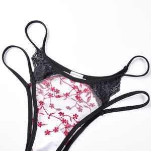 Nieuwste Ontwerp Kanten V-Hals Mode Vrouwen Ondergoed Sets Erotische Body <span class=keywords><strong>Suite</strong></span> Outas Vrouwelijke Sexy Lingerie - Product Image 5