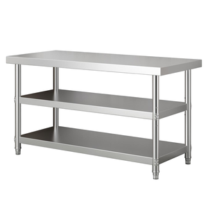 Thương Mại Nhà Bếp 316 304 201 Tùy Chỉnh Kích Thước Thép Không Gỉ Thực Phẩm Prep Bàn Làm Việc Với Dưới Kệ - Product Image 1