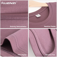 Camiseta de Manga Larga con Cuello Redondo de Algodón Mercerizado con Nitrógeno Líquido Kuenzi RTS, 100% Algodón, 190 g/m², Talla Grande para Mujer