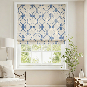 Persianas Romanas Ecológicas de Diseño Art <span class=keywords><strong>Deco</strong></span> con Aspecto de Lino, Hechas a Medida por Fabricante Chino, con Revestimiento Opaco - Product Image 2