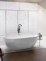 Baignoire autoportante moderne de luxe en acrylique de style hôtel européen de taille adulte avec fonction de trempage et égouttoir