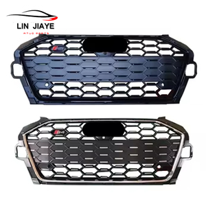 Grille avant automatique de haute qualité pour <span class=keywords><strong>Audi</strong></span> <span class=keywords><strong>A4</strong></span> S4 mise à niveau vers 2020-2021 S4 argent brillant noir cadre pare-chocs Grille ABS matériel - Product Image 1