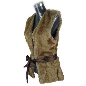 Mode <span class=keywords><strong>femme</strong></span> Automne et Hiver Chaud Court <span class=keywords><strong>Fausse</strong></span> <span class=keywords><strong>Fourrure</strong></span> Gilet Gilet <span class=keywords><strong>Veste</strong></span> avec Ceinture - Product Image 4