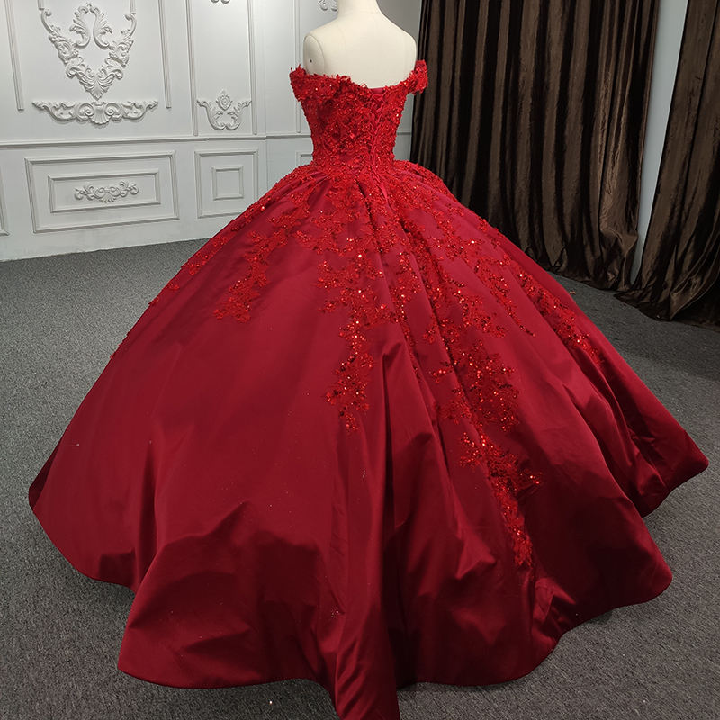 wholesale long maroon dark red dress