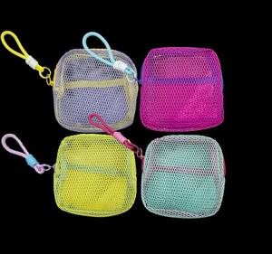 Large Capacity Eco-friendly Fashion Portable <b>Bean</b> Curd Bag Dopamine Mesh Cosmetic Bag Zipper Closure Sanitary Cotton Storage - Product Image 6