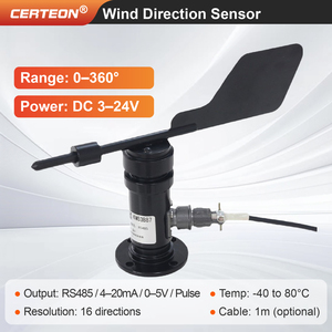 <span class=keywords><strong>Station</strong></span> <span class=keywords><strong>météo</strong></span> RS485 Modbus <span class=keywords><strong>avec</strong></span> capteur de vitesse du vent et capteur direction 360 pour <span class=keywords><strong>anémomètre</strong></span> extérieur - Product Image 2