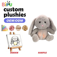 Produsen Mainan Boneka Grosir Boneka Kelinci Super Lembut Isi Kapas PP Boneka Hewan Isi Dakron untuk Hadiah Dekorasi ODM