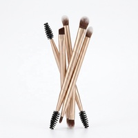 Ensemble de pinceaux de maquillage en poils synthétiques magnétiques brevetés, 1 pièce, pinceau plat double face pour fond de teint, kit d'outils de maquillage de voyage, or