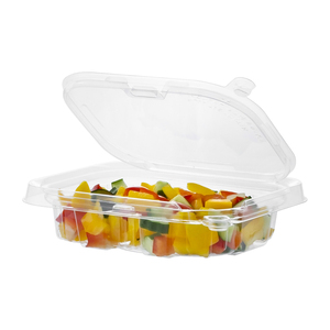 Emballage alimentaire à emporter rectangulaire en plastique transparent RPET de haute qualité 8 oz écologique solidement verrouillé pour le stockage de la salade de sandwich - Product Image 6