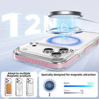Coques de téléphone portable de luxe en PC anti-jaunissement avec anneau magnétique pour iPhone 12/13/14/15/16/17/18 Pro Max, coque de protection anti-traces de doigts