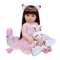 Nueva Muñeca Reborn de 55 CM de Silicona de Cuerpo Completo Niña Pequeña Tutti, Realista Hecha a Mano con Piel 3D y Múltiples Capas de Pintura