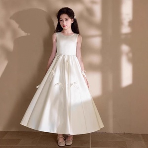 Vestido Largo sin Mangas con Corte Entallado para <span class=keywords><strong>Niñas</strong></span>, Atuendo Formal para Actuaciones <span class=keywords><strong>de</strong></span> Piano, Violonchelo y Presentaciones - Product Image 2