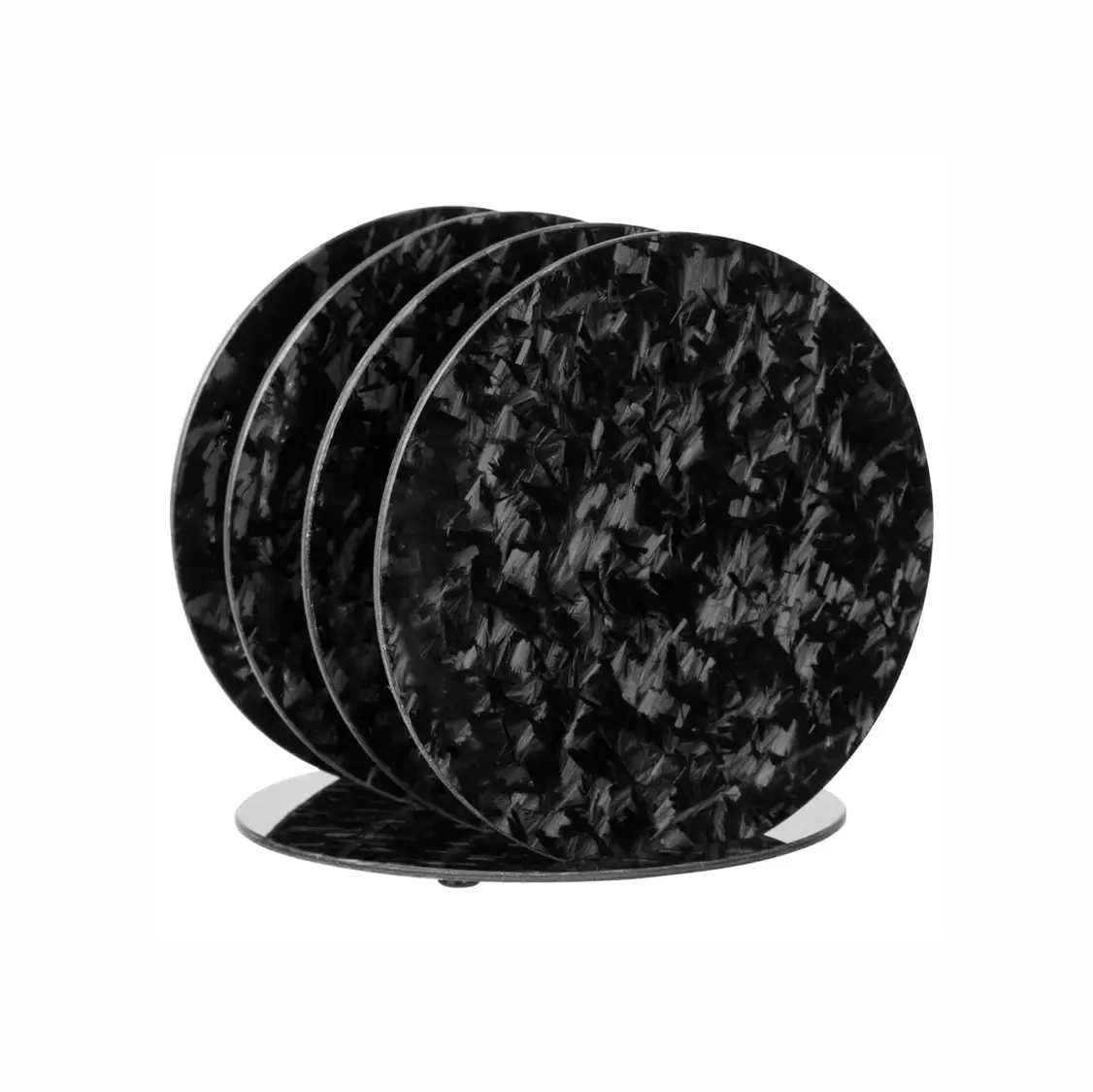 Hoge Kwaliteit 3K Gesmeed Carbon Fiber Coaster Set