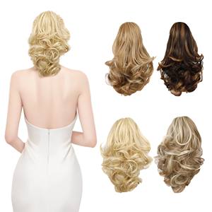 Queue de Cheval à Cordon 12 Pouces en Cheveux Synthétiques Fibre Haute Température Résistante à la Chaleur Boucle Fleur de Poirier Naturelle et Volumineuse pour Femme - Product Image 1