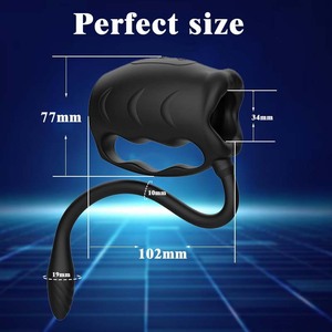 Lengan Penis bergetar 10 Kecepatan dengan Stimulator Anal, mainan pria aksi ganda untuk latihan Penis & peningkatan tahan lama - Product Image 3