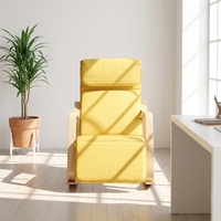 Chaise longue à bascule moderne en bois, hauteur réglable, repose-pieds, revêtement en tissu pour salon, chambre, hôtel