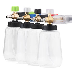 Lanza de espuma de boca grande, boquilla de espuma de cañón de espuma, lanza de pistola de espuma de jabón de alta presión con botella transparente de 1 L - Product Image 1