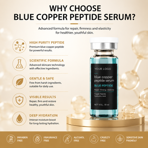 Professional Blue Copper Peptide Moisture <b>Serum</b> Improve Skin Barrier Beauty Solution - Product Image 3
