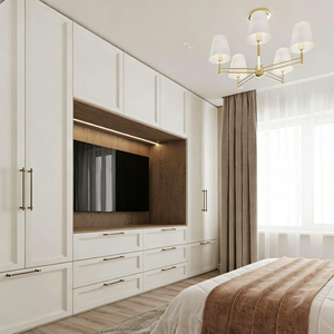 <b>Wardrobe</b> & TV Cabinet Combo Multiple Colors Modern Built-in Set Solid Wood <b>Large</b> Capacity <b>Wardrobe</b> Ardrobe & Tabababinet Omombo - Product Image 6