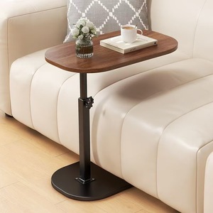 Wholesale Slide Under Couch Side <strong>Table</strong> Adjustable Laptop <strong>Table</strong> <strong>C</strong> Shaped End Side <strong>Table</strong> for Living Room Sofa Bed