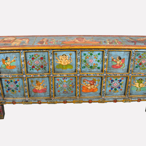 Haswani Handicrafts Antique Hand Painted Wooden <b>Door</b> Console Table Vintage <b>Rustic</b> Design - Product Image 1