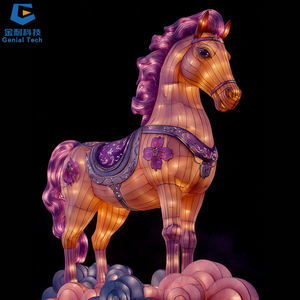 SGFL375 Festival Décoration Chinois Traditionnel Coloré Cheval Lanterne Animal Lanterne pour Parc D'attractions - Product Image 1