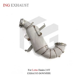 Downpipe <span class=keywords><strong>di</strong></span> <span class=keywords><strong>Scarico</strong></span> ad Alto Flusso in Acciaio Inox ING per Lotus Emira 2.0T con Scudo Termico, Parti per Tuning Auto - Product Image 3