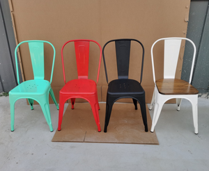Sillas Modernas para Restaurantes Comerciales, Colores Personalizados, Acabado <span class=keywords><strong>Mate</strong></span>, Metal, Hierro, <span class=keywords><strong>Tolix</strong></span>, Apilables, Sillas de Comedor - Product Image 5