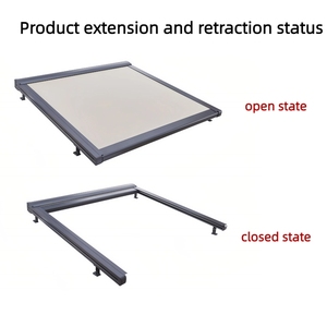 Pérgola <span class=keywords><strong>para</strong></span> Patio, Terraza con Techo de Vidrio, Toldo Eléctrico Retráctil Horizontal de Aluminio - Product Image 4