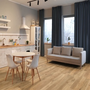 Tablón de vinilo con acabado de grano de madera, 5mm, impermeable, cierre de clic <span class=keywords><strong>flotante</strong></span>, entrelazado, tablón de núcleo rígido, suelo laminado, Spc - Product Image 5