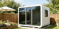 Cabane de luxe Apple entièrement meublée de 20 pieds avec structure en acier galvanisé et isolation pour café en plein air, magasin de détail